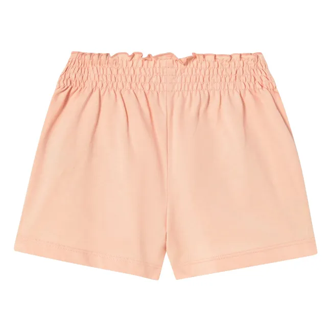 Pantalón corto con volantes de algodón ecológico Giverny | Rosa Pálido