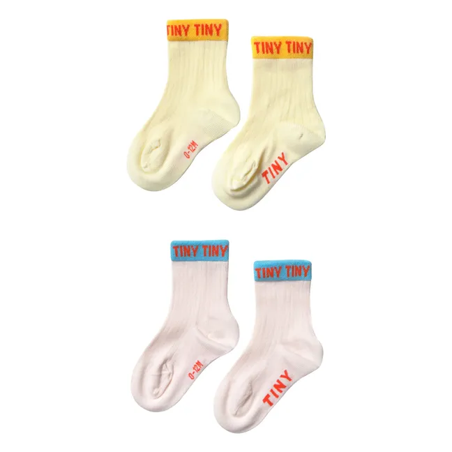 Lot de 2 Paires de Chaussettes Tiny | Jaune
