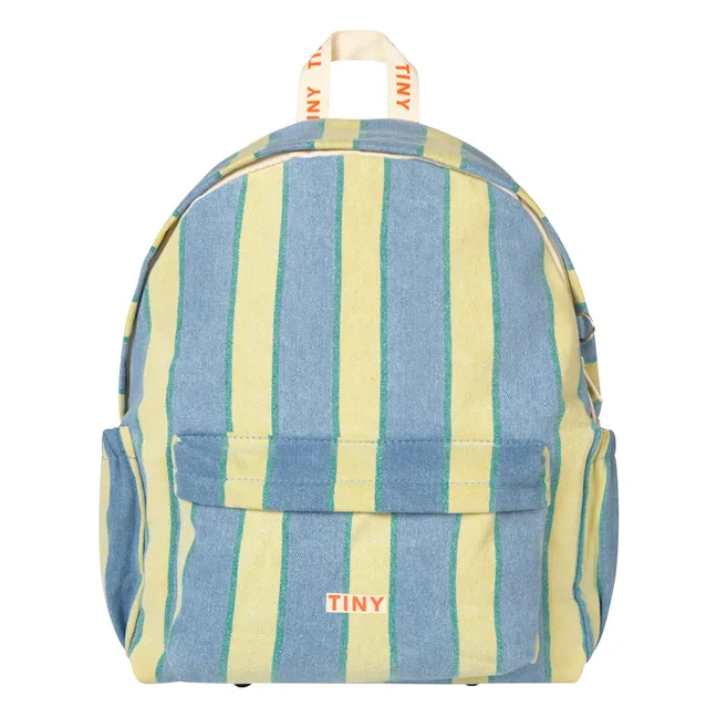 Mochila vaquera a rayas | Azul