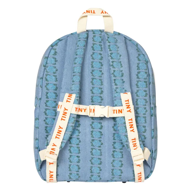 Mochila vaquera floreada | Azul