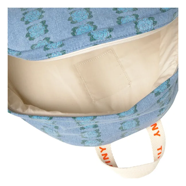 Denim Floral Backpack | Blue