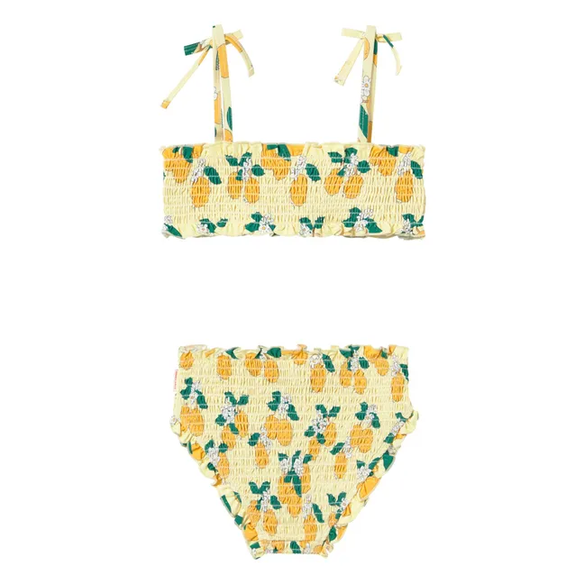 Maillot de Bain Smocké Oranges | Jaune