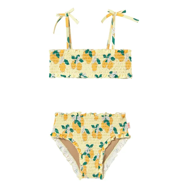 Maillot de Bain Smocké Oranges | Jaune