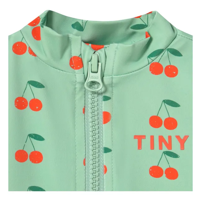 T-shirt de Bain Anti-UV Cerises Bébé | Vert d'eau