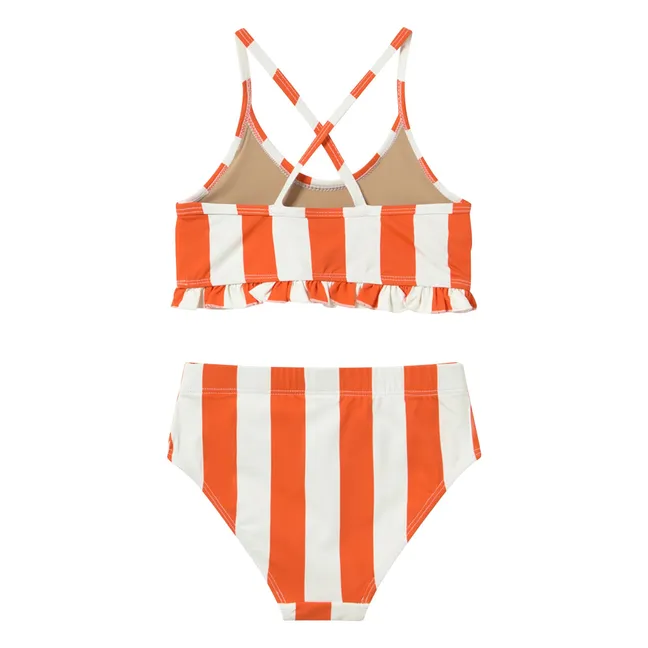 Costume da bagno a righe | Rosso