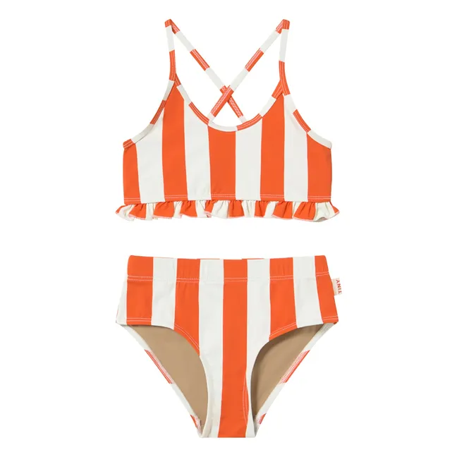 Maillot de Bain Rayé | Rouge