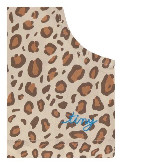 Top Léopard Popeline | Marron