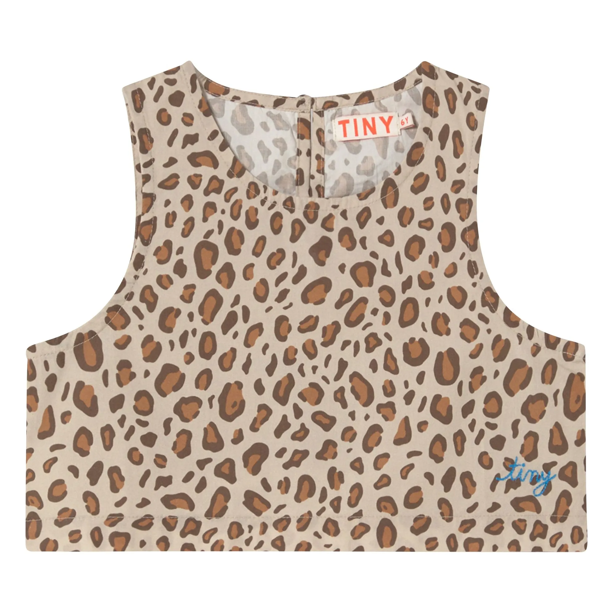 Tinycottons Brown Poplin Leopard Top