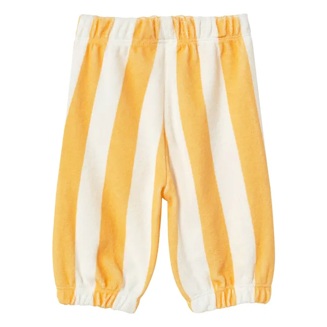 Jogger Rayé Eponge Coton Bio | Jaune
