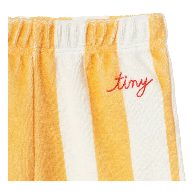 Jogger Rayé Eponge Coton Bio | Jaune