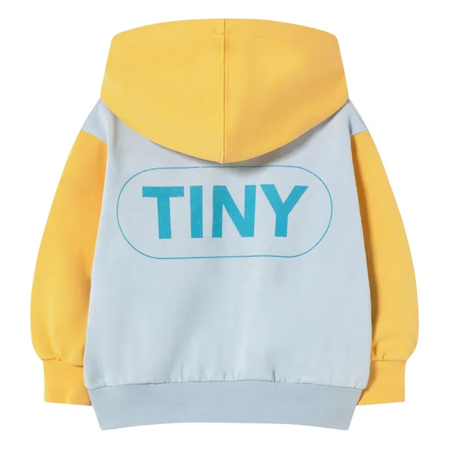 Sweat à Capuche Colorblock Coton Bio | Vert