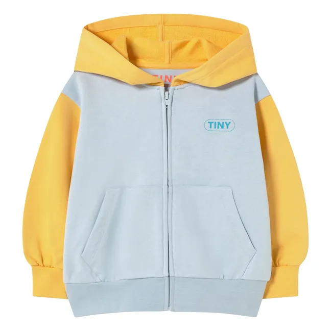 Sweat à Capuche Colorblock Coton Bio | Vert