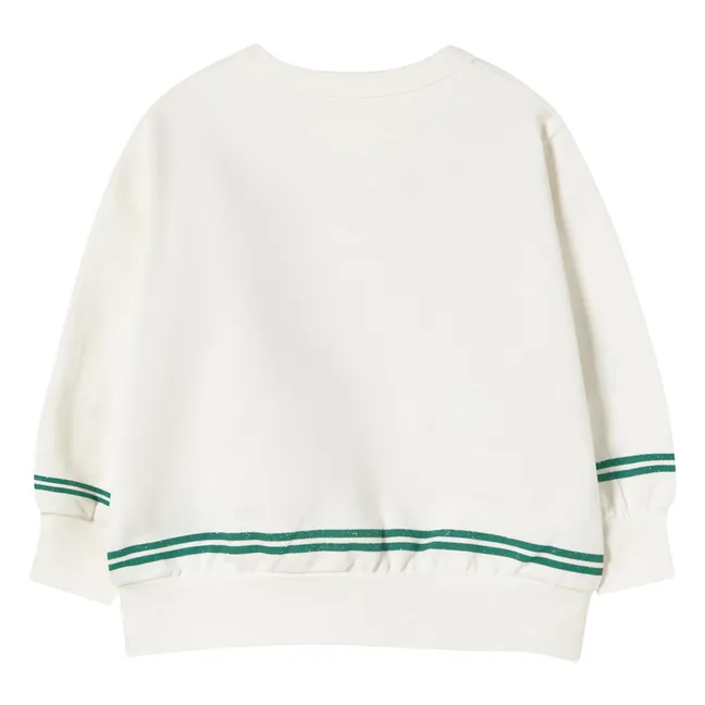 Sudadera de flores de algodón ecológico | Blanco