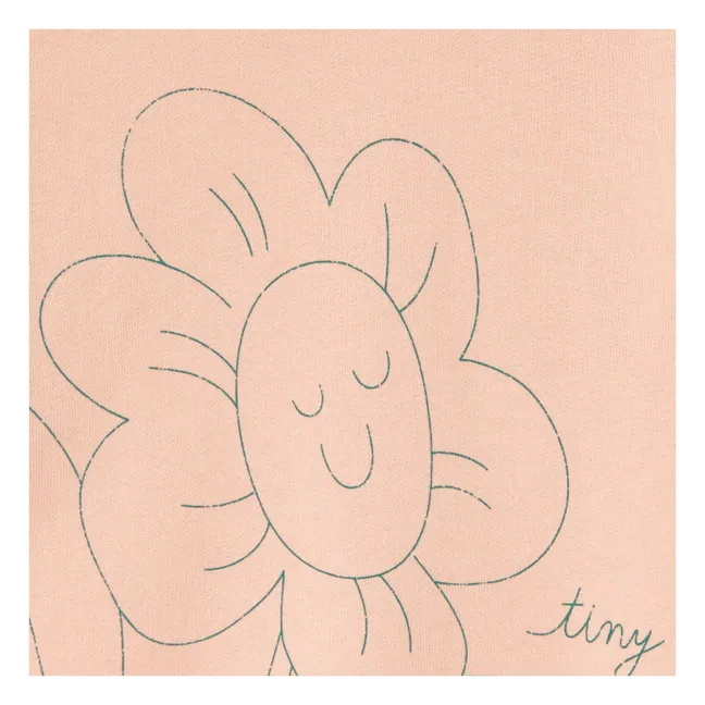 Sweat Fleur Coton Bio | Rose pâle