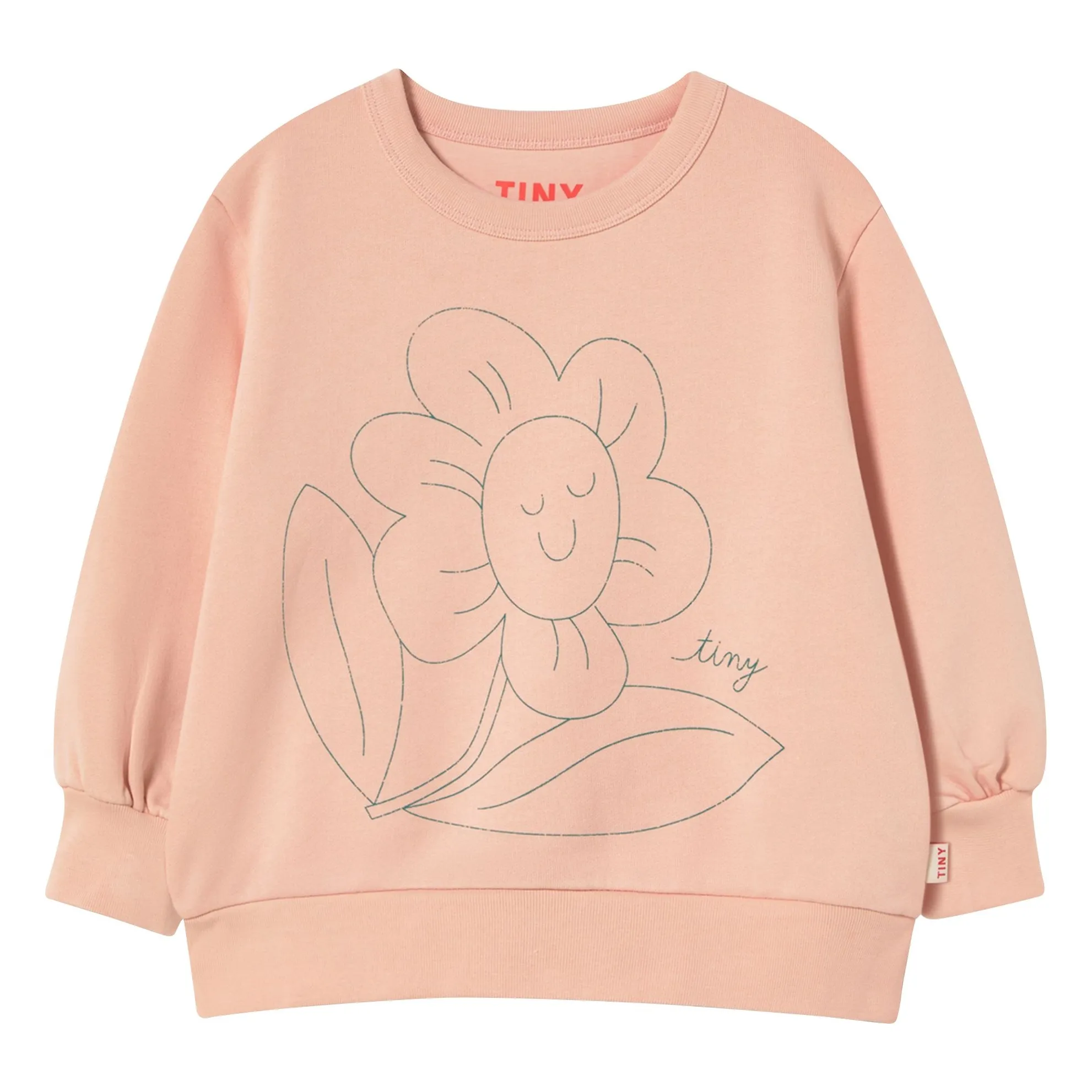 Tinycottons Pale Pink Flower Sweat Organic Cotton