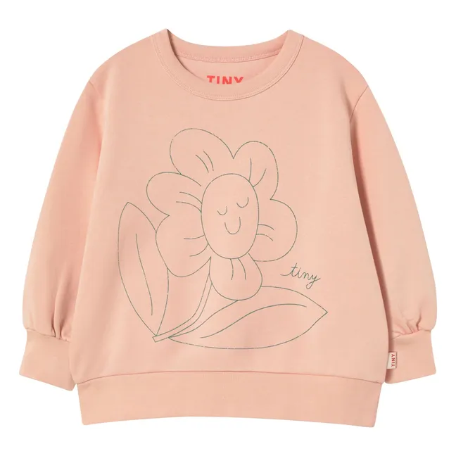 Sweat Fleur Coton Bio | Rose pâle