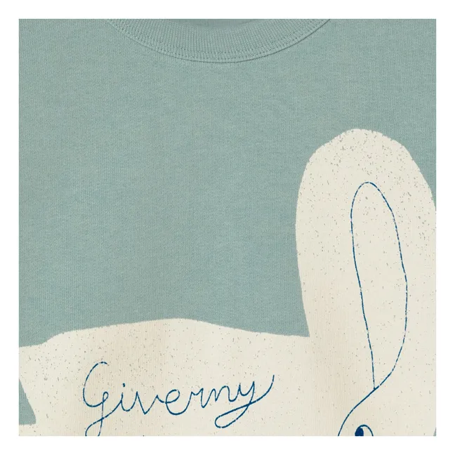 Sweat Cygne Coton Bio | Bleu gris