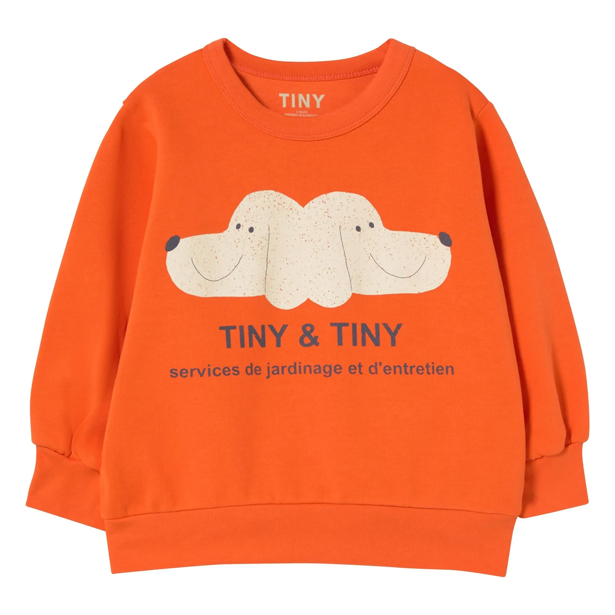 Tinycottons Orange Sweat Dogs Tiny & Tiny Organic Cotton