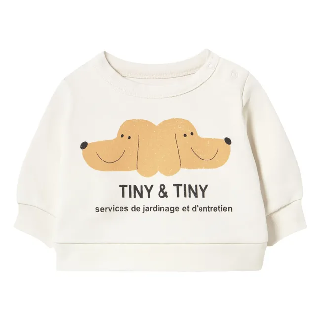Sweat Dogs Tiny &amp; Tiny Bebé de algodón orgánico | Blanco