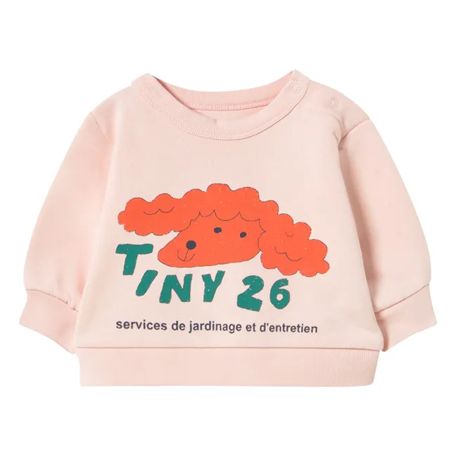 Sweat Chien Tiny 26 Coton Bio Bébé | Rose pâle