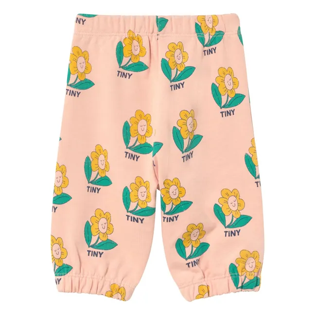 Organic Cotton Flowered Jogger | Pink