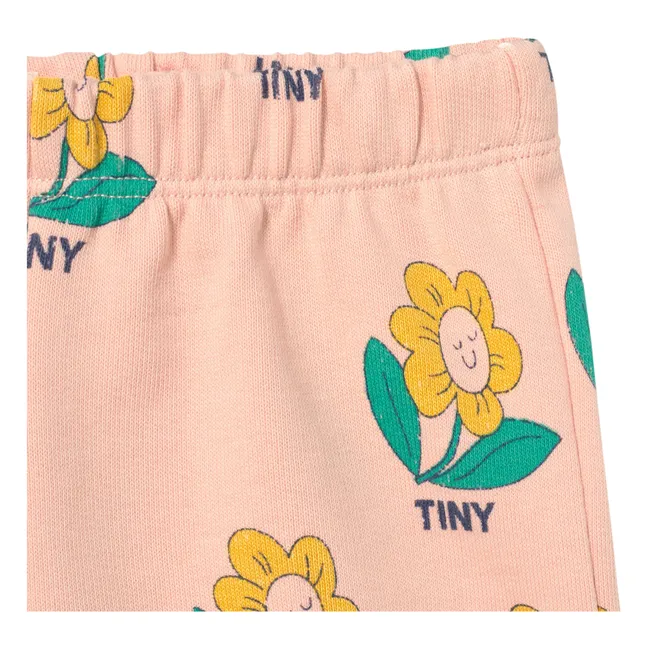 Organic Cotton Flowered Jogger | Pink
