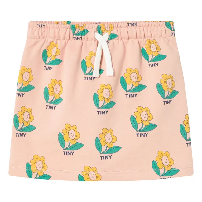 Jupe Fleurie Coton Bio | Rose