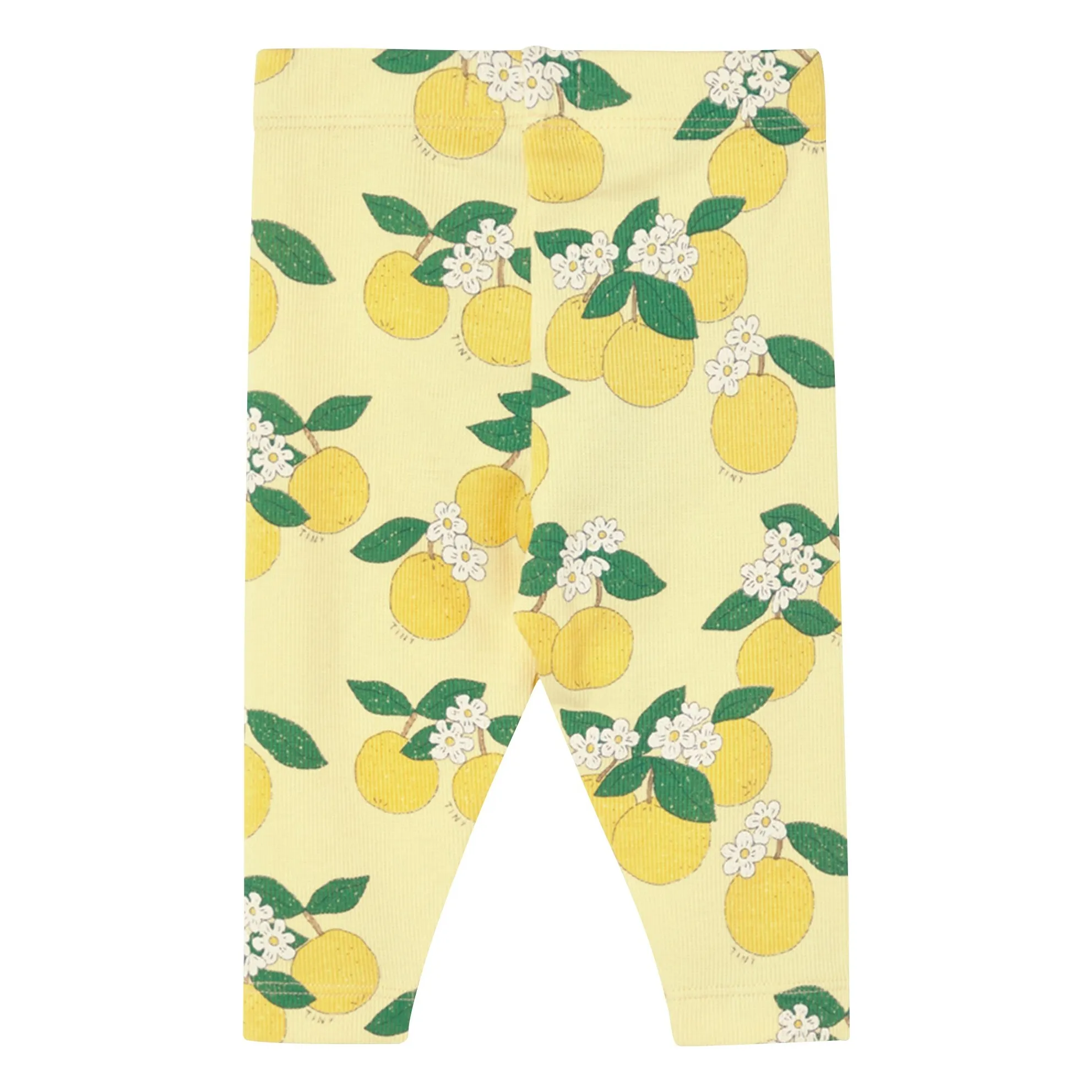 Legging Côtelé Oranges Coton Bio | Jaune pâle- Image produit n°2