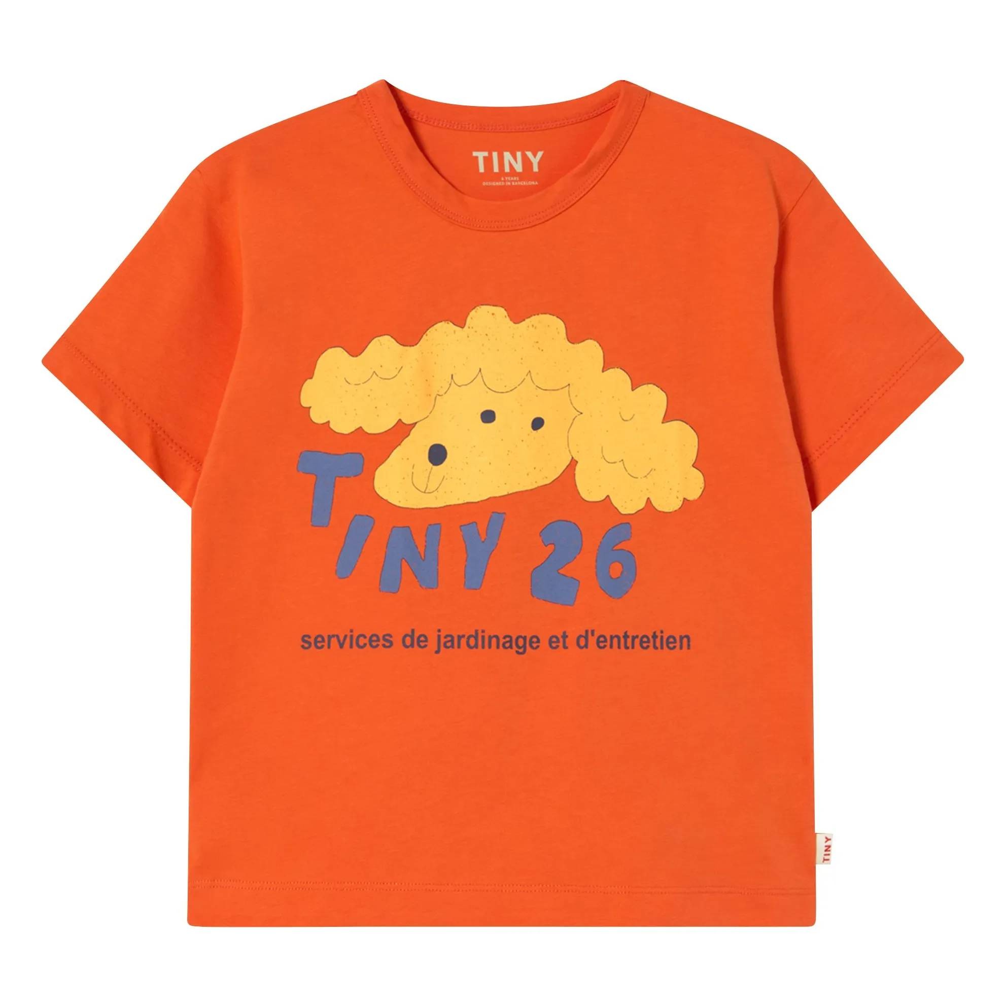 Tinycottons Orange Tiny 26 Organic Cotton Dog T-Shirt