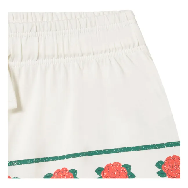 Roses Organic Cotton Shorts | White