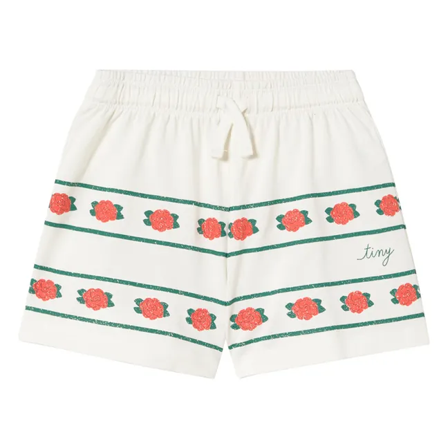 Roses Organic Cotton Shorts | White