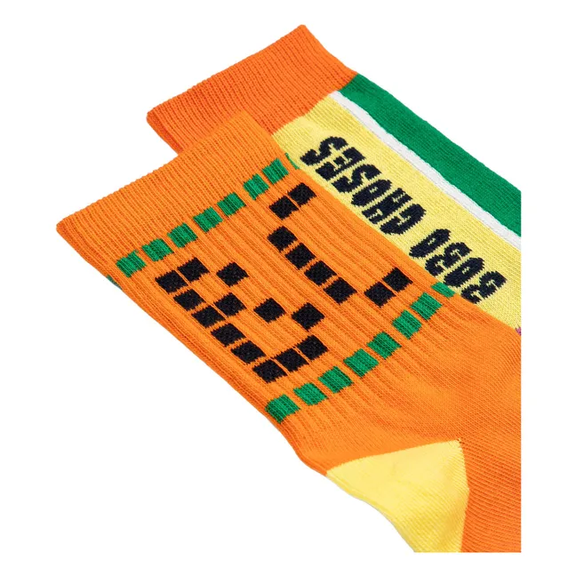 Set of 2 Pairs of Bobo Choses Organic Cotton Socks | Orange