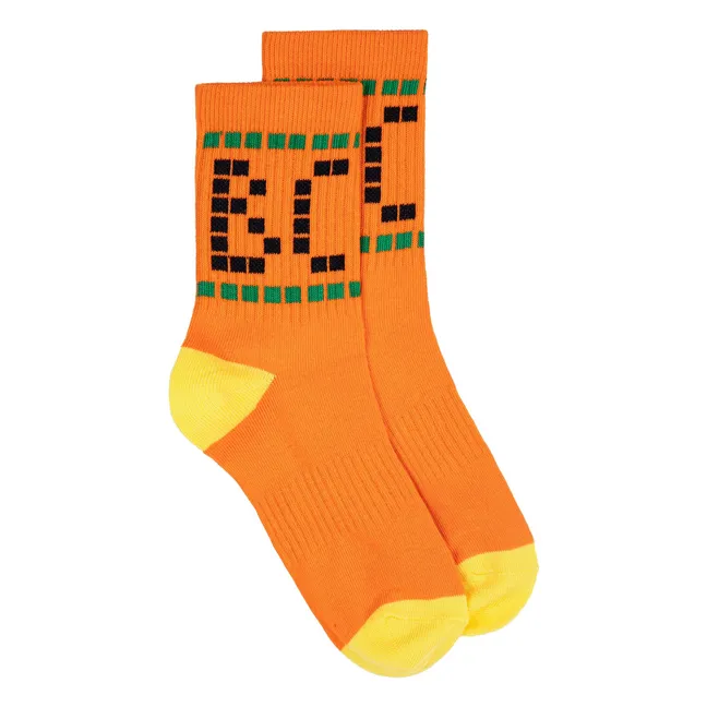 Set of 2 Pairs of Bobo Choses Organic Cotton Socks | Orange