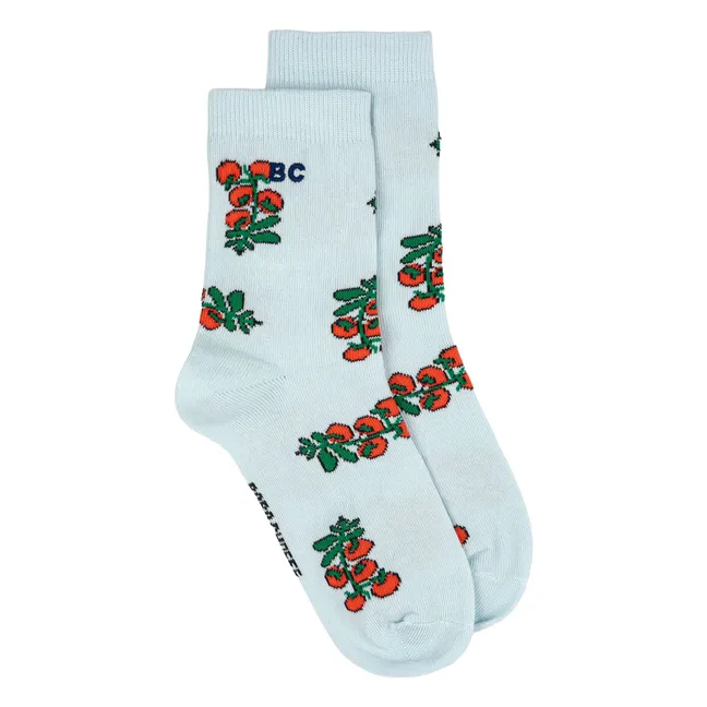 Organic Cotton Tomato Socks | Light Blue