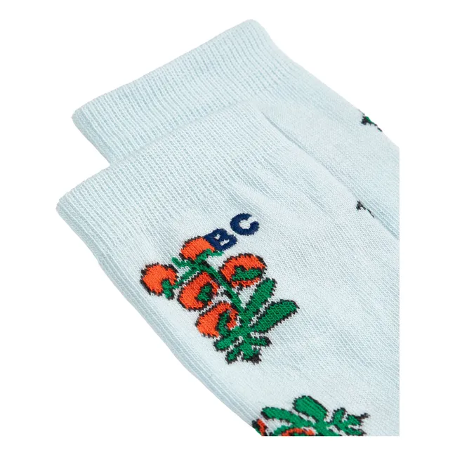 Calcetines de algodón ecológico con tomate | Azul Claro