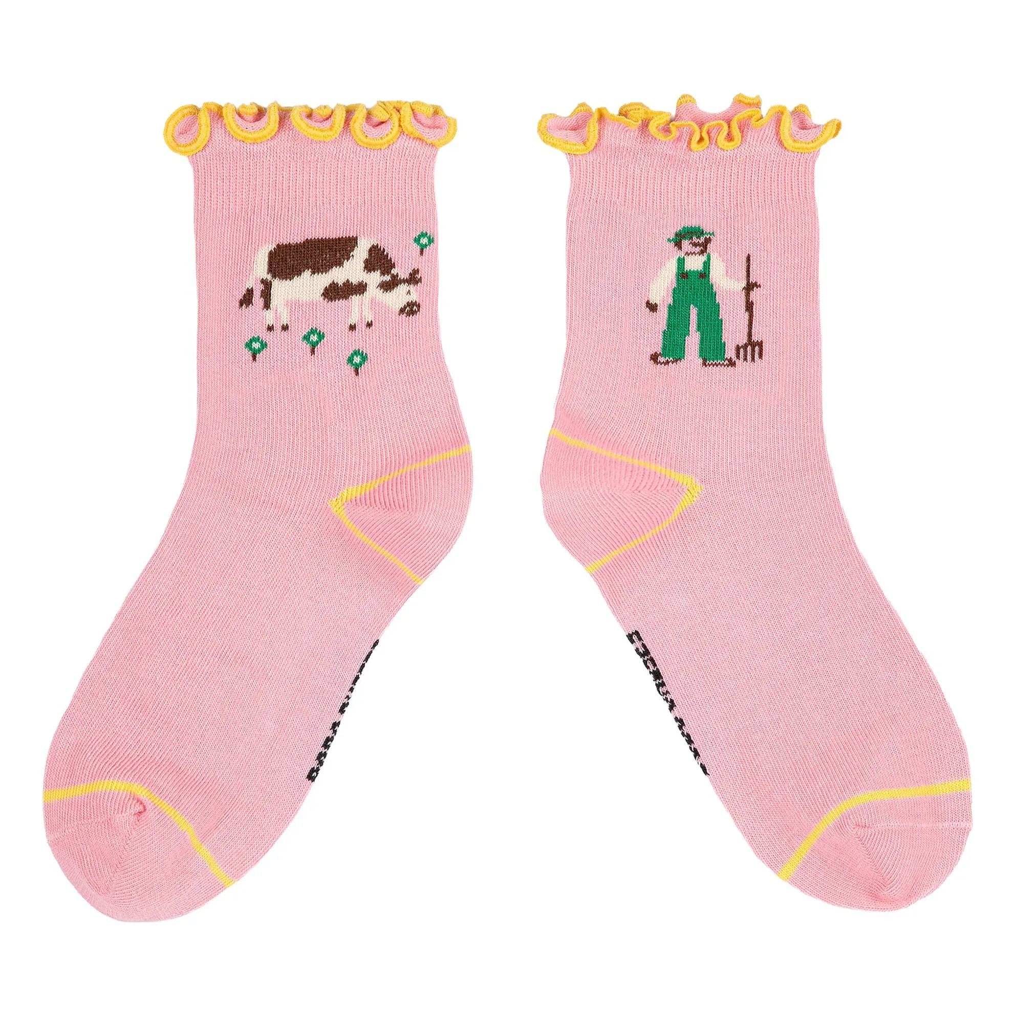 Bobo Choses Pink Organic Cotton Farm Ruffle Socks
