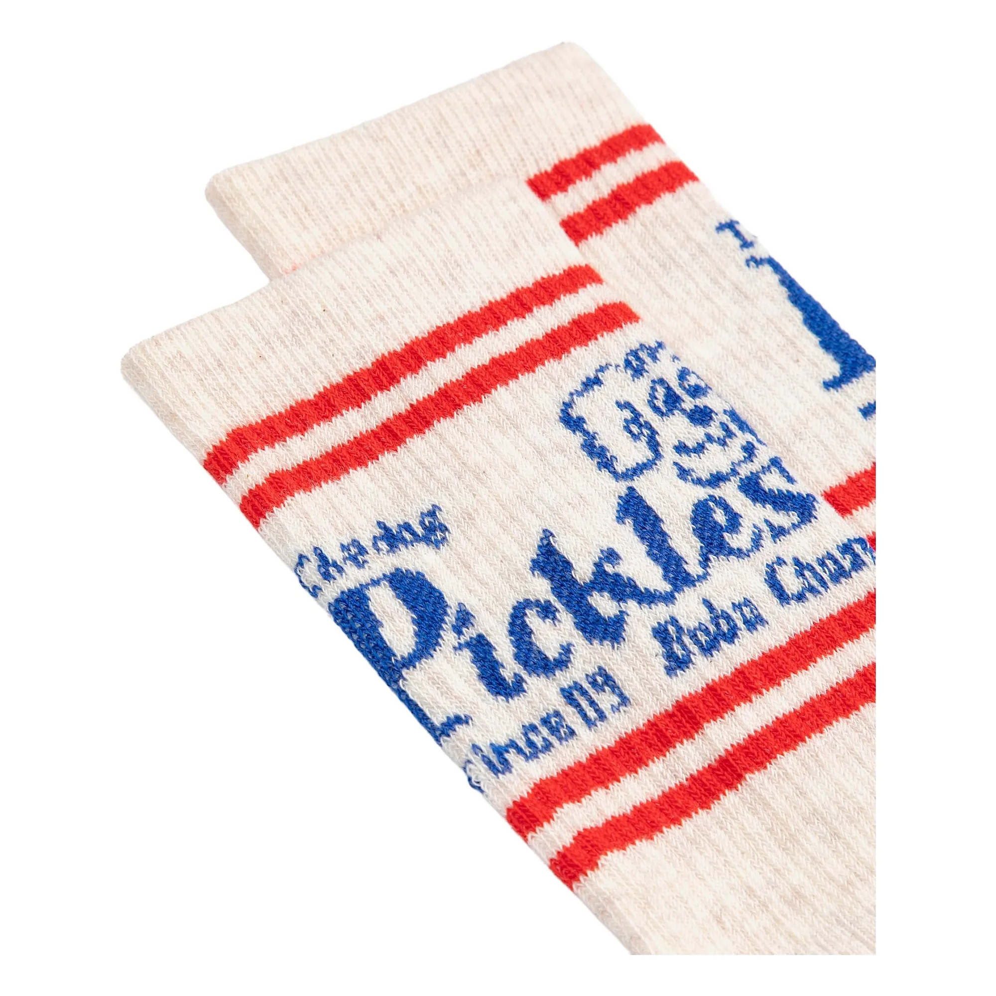 Chaussettes Hautes The Dog Pickles Coton Bio | Ecru- Image produit n°3