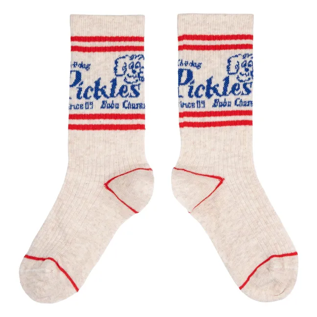 The Dog Pickles Organic Cotton Top Socks | Ecru