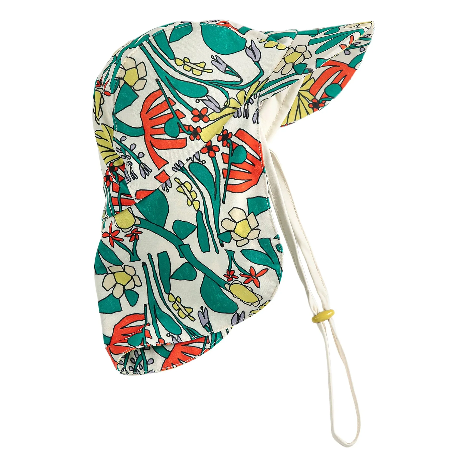 Bobo Choses White Chapeau De Bain Fleuri