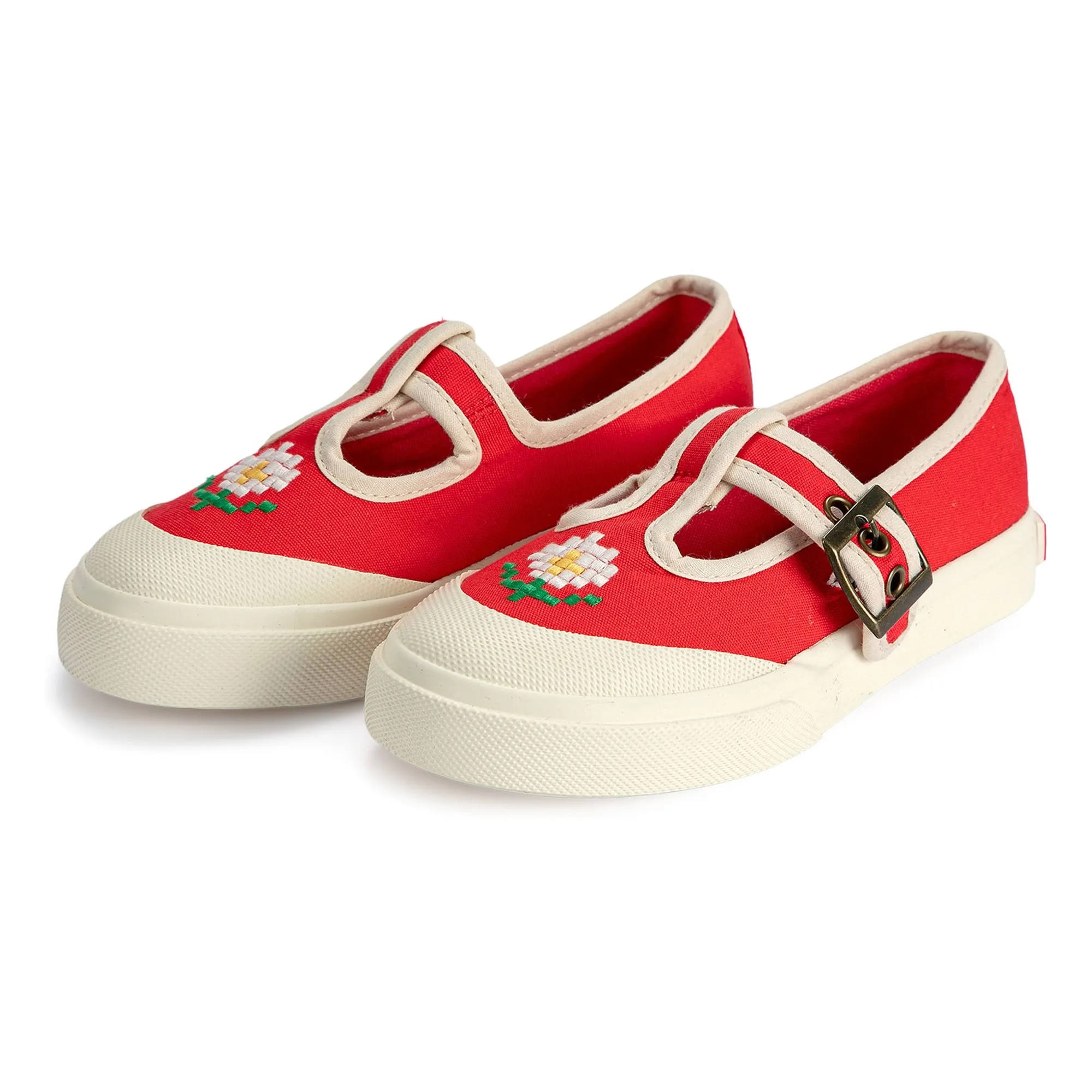 Baskets Marguerites | Rouge- Image produit n°4