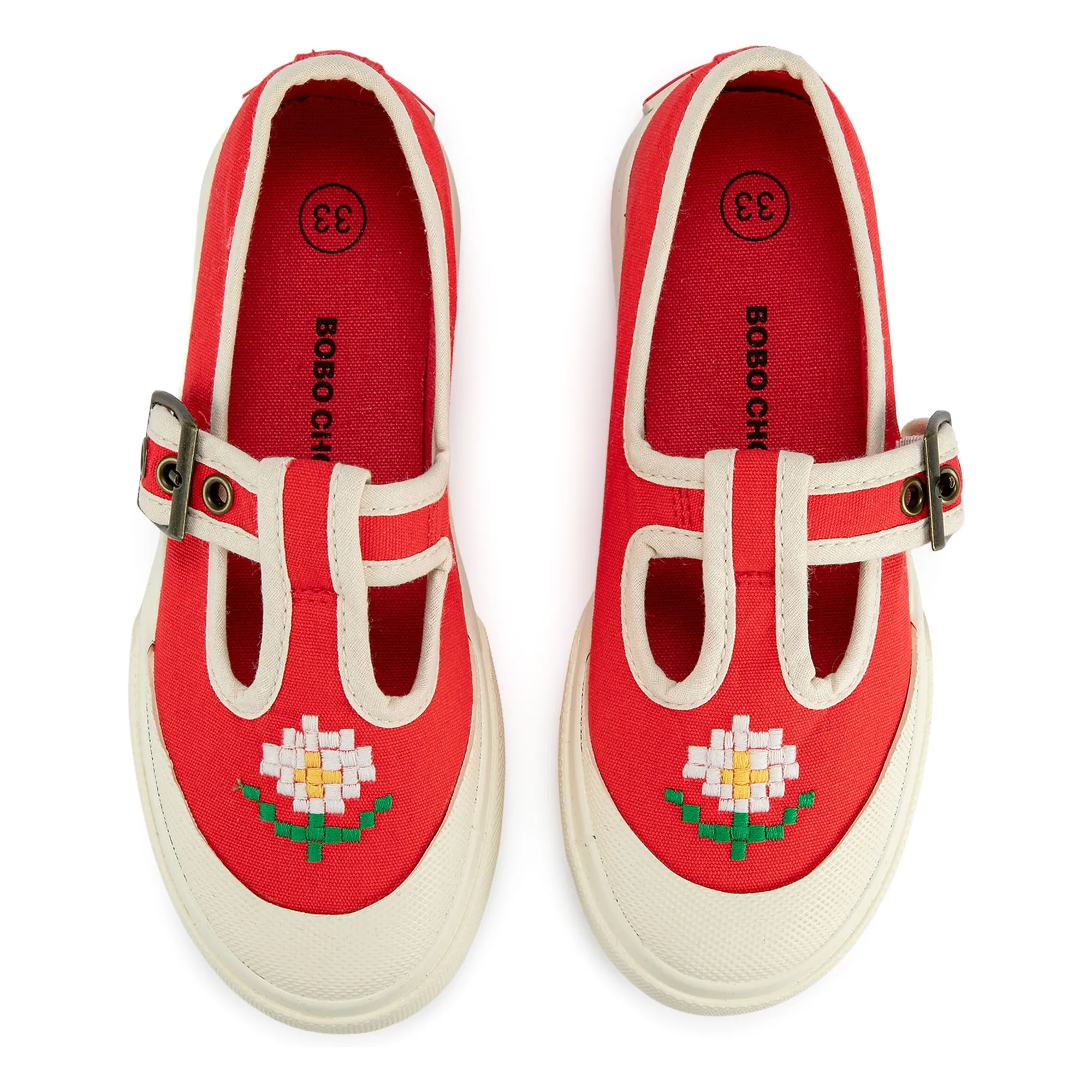 Baskets Marguerites | Rouge- Image produit n°0