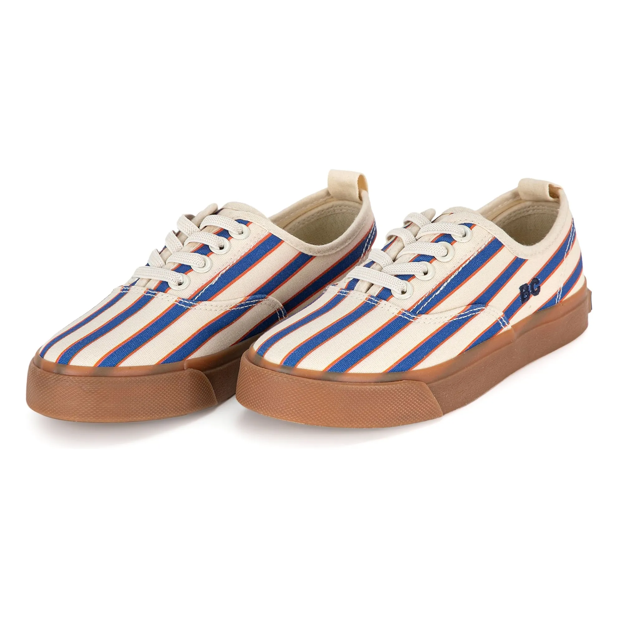 Baskets Lacets Rayées | Bleu- Image produit n°4