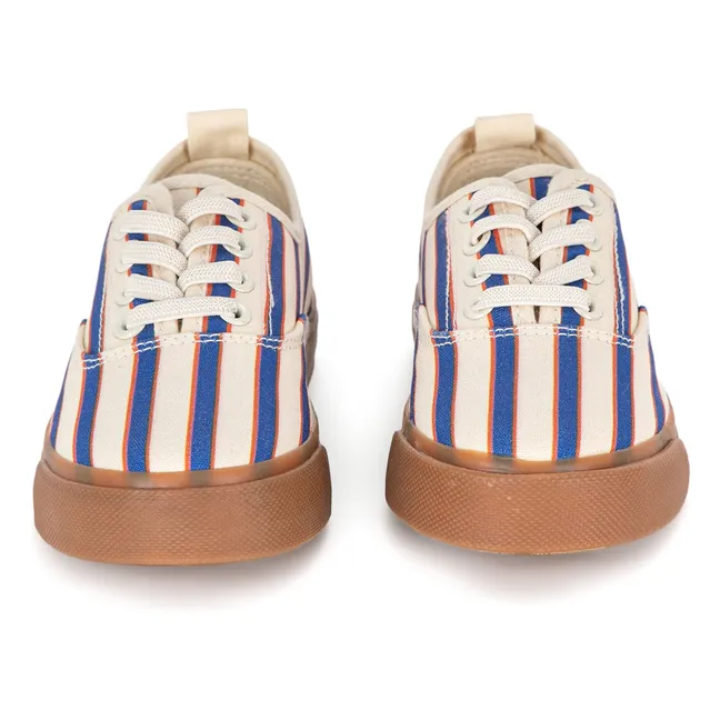 Striped Lace-up Sneakers | Blue