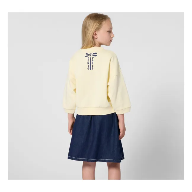 Kenzo Garden Libellule fleece sweatshirt | Pale yellow