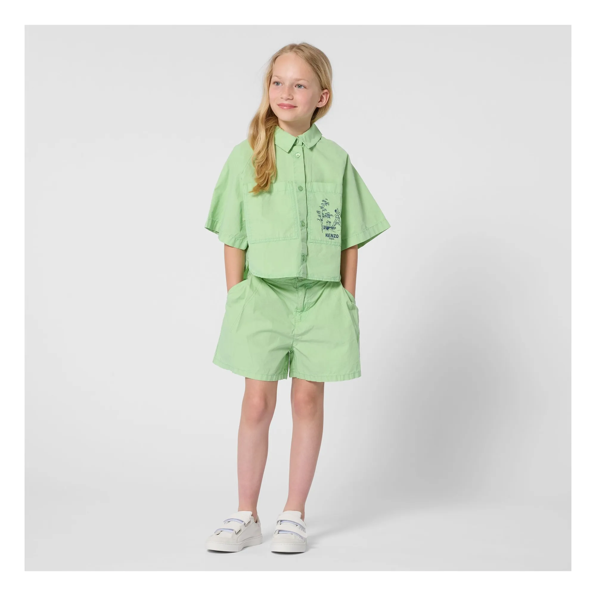 Short Kenzo Garden  | Vert pâle- Image produit n°1