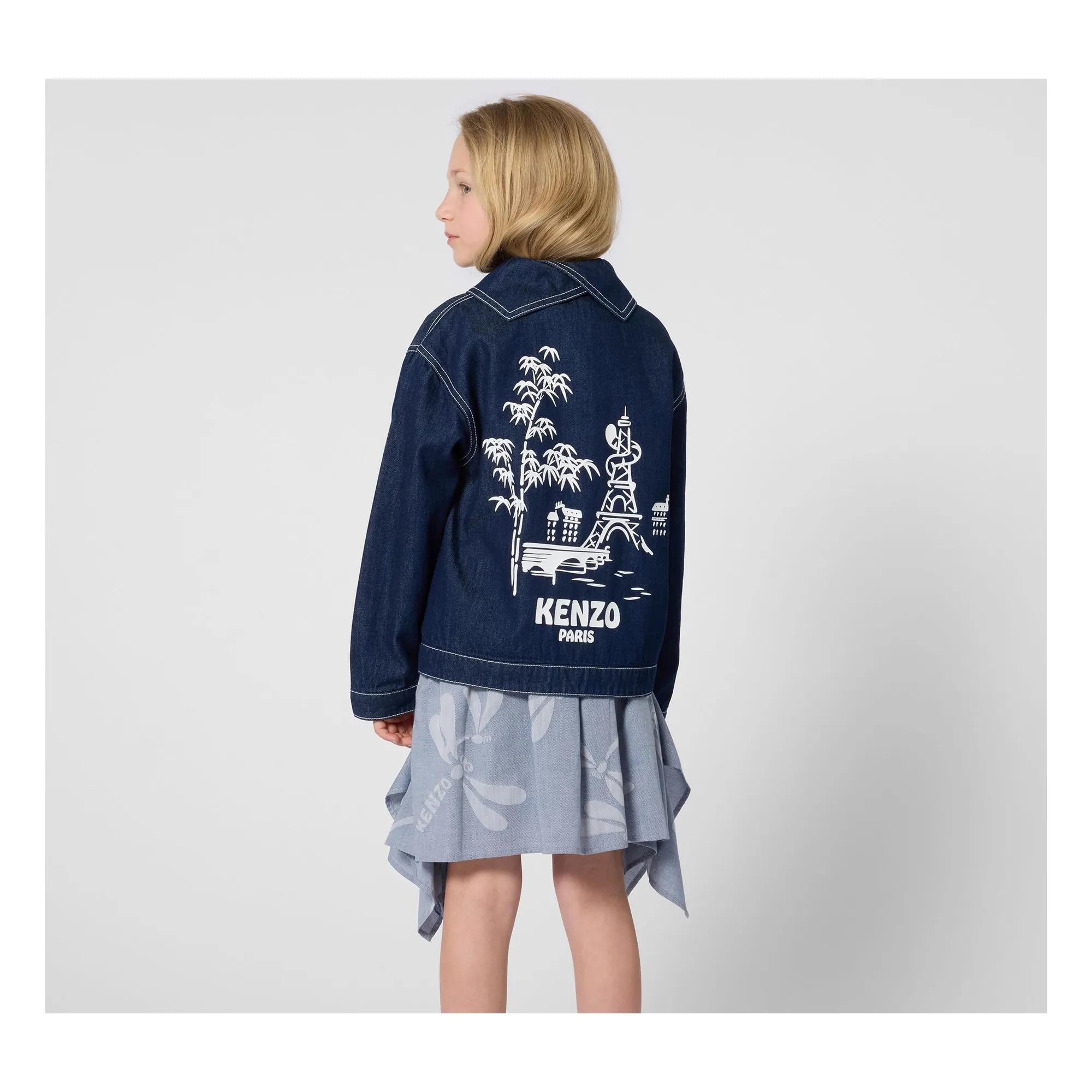 Veste Denim Kenzo Garden  | Bleu foncé- Image produit n°1
