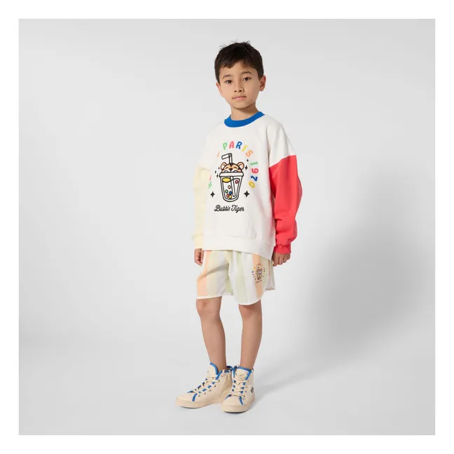 Happy Sweet Striped Shorts | Pale yellow