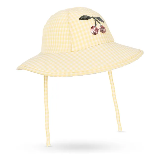 Etta Carreaux Cerises Bath Hat | Yellow