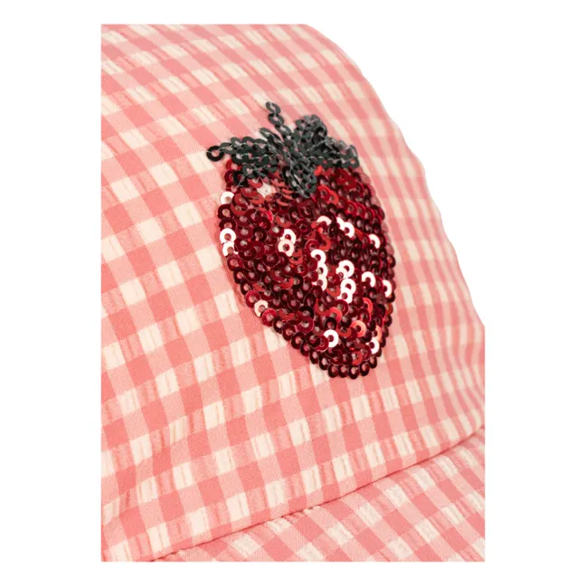 Chapeau de Bain Etta Carreaux Fraises | Rose