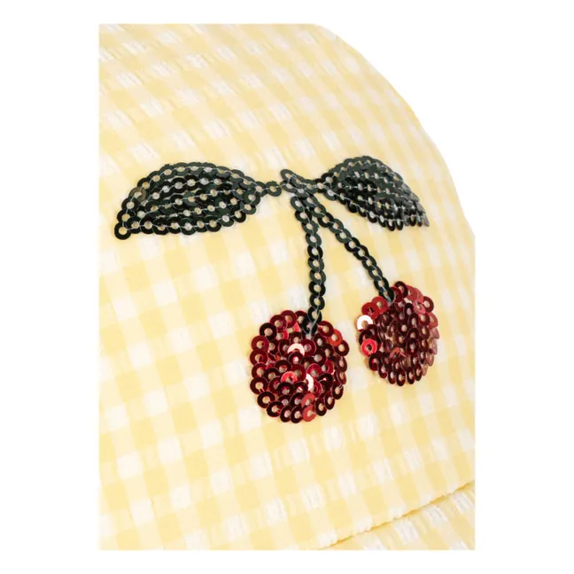 Etta Carreaux Cerises Bath Hat | Yellow